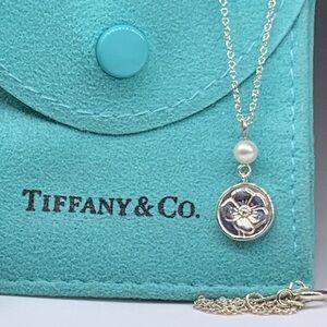 Tiffany & Co. Silver and Pearl Floral Necklace